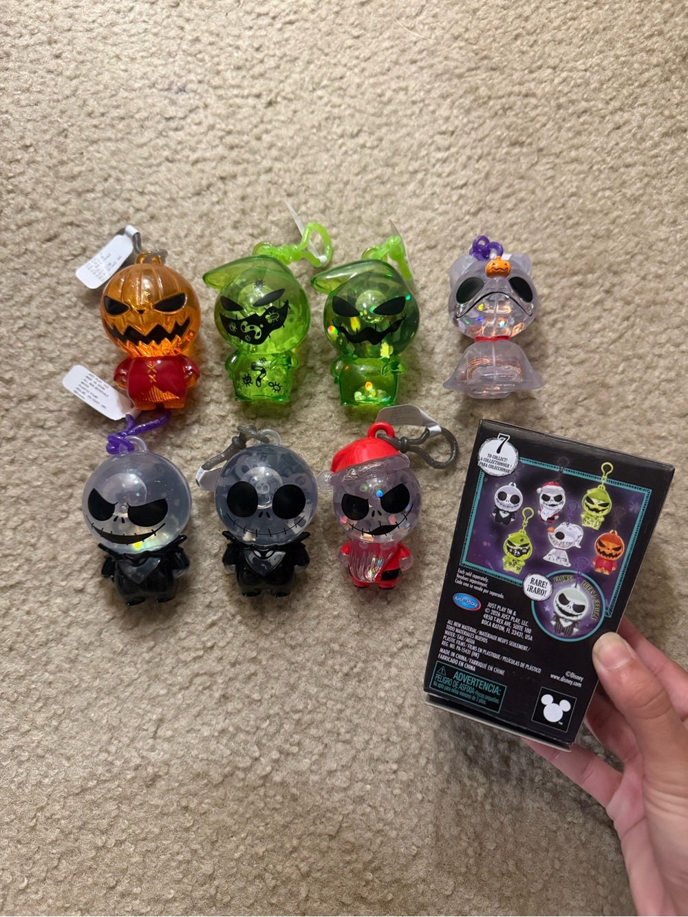 Tim Burton's Nightmare Before Christmas Shake N Swirl Figures (FULL SET W/ RARE)
